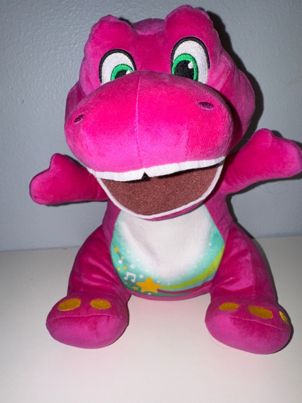 Fisher-Price Barney's World Heart Glow Plush Toy Tested-Works